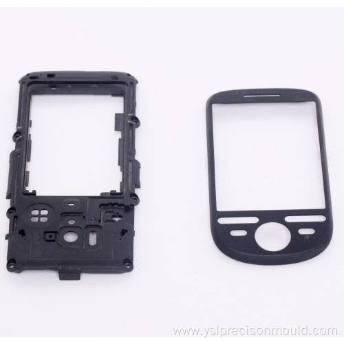 Black plastic mobile phone accessory